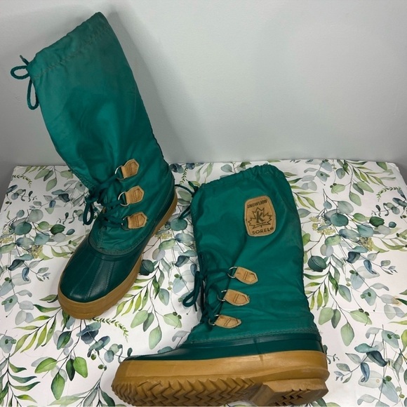 Vintage Sorel Snowlion Tall Insulated Winter Snow Boots 6 - Picture 2 of 9